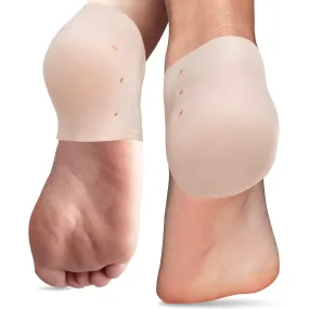 2 pairs of silicone heel protection, gel heel protection, heel socks, gel heel protection, heel socks for heel pain, dry cracked heel, transparent color