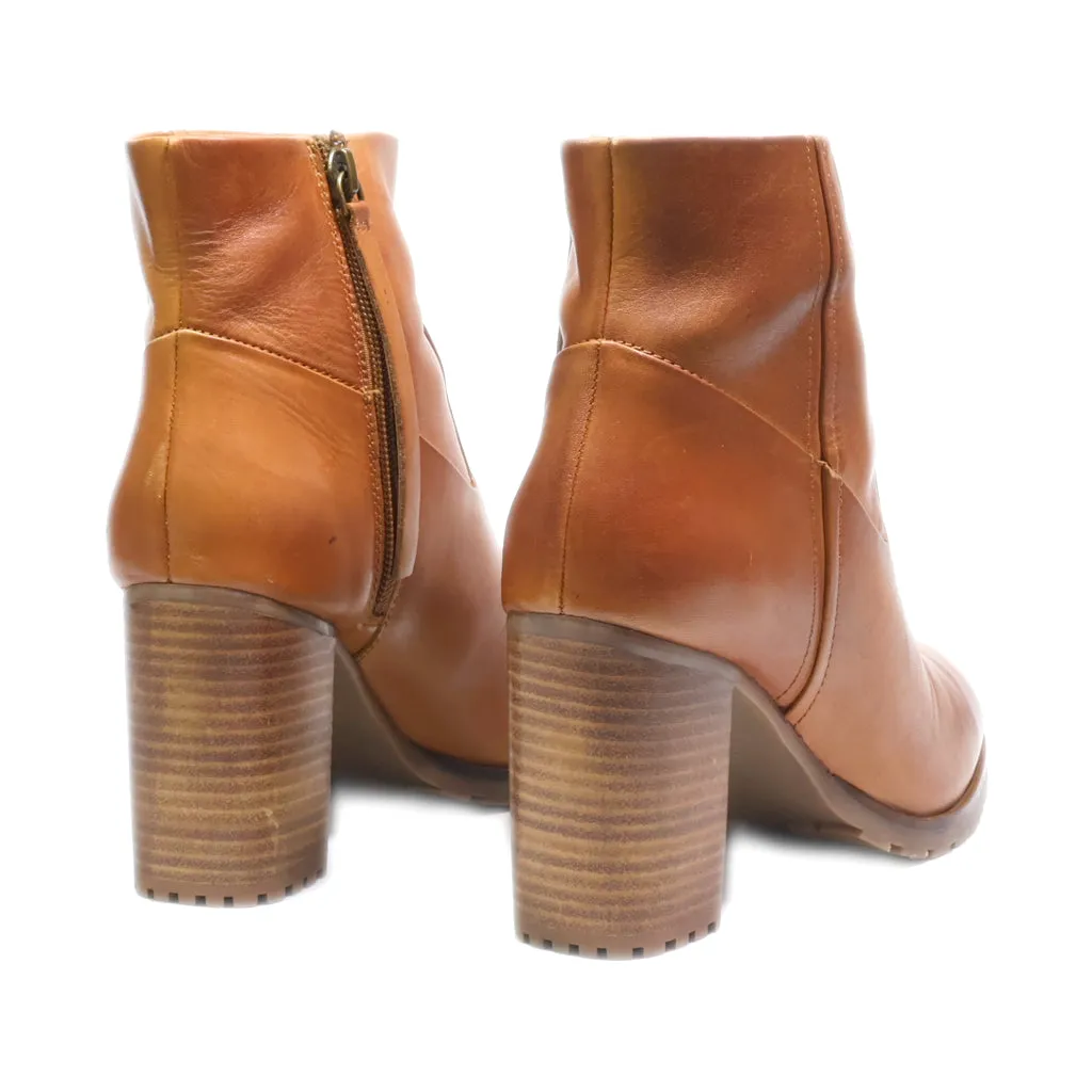 5Th Avenue Ankle Boots Leather Brown Colour For Women