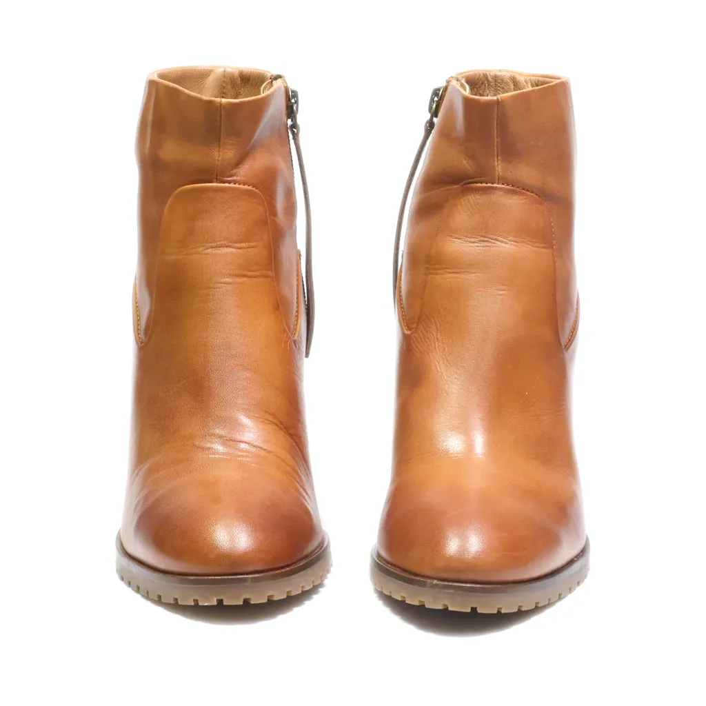5Th Avenue Ankle Boots Leather Brown Colour For Women