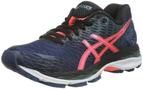 ASICS Gel-Nimbus 18 Womens Running Shoes US M 6 , Poseidon Flash Coral Black
