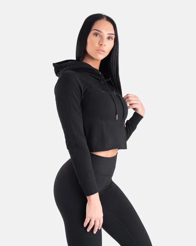 BIINK Crop Hoodie WOMEN - Black