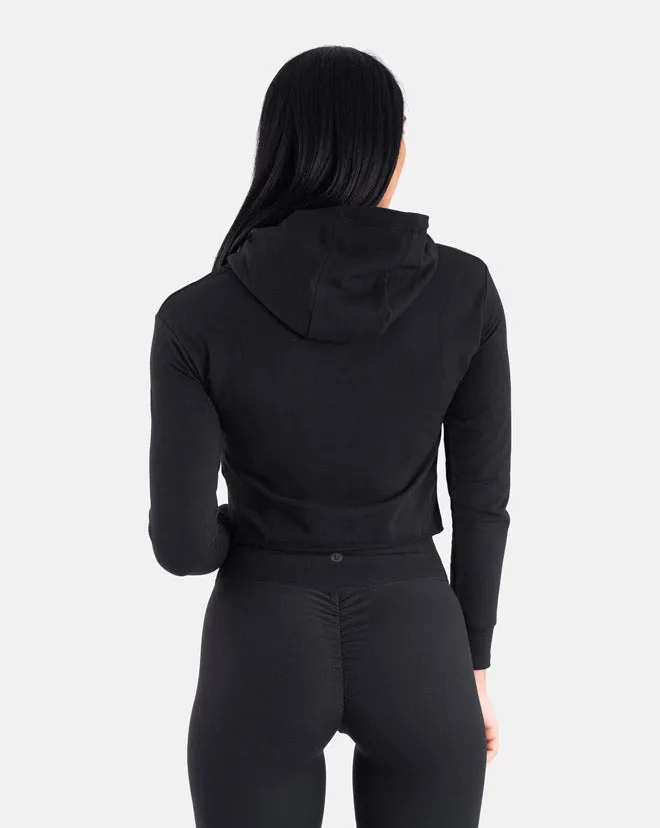 BIINK Crop Hoodie WOMEN - Black