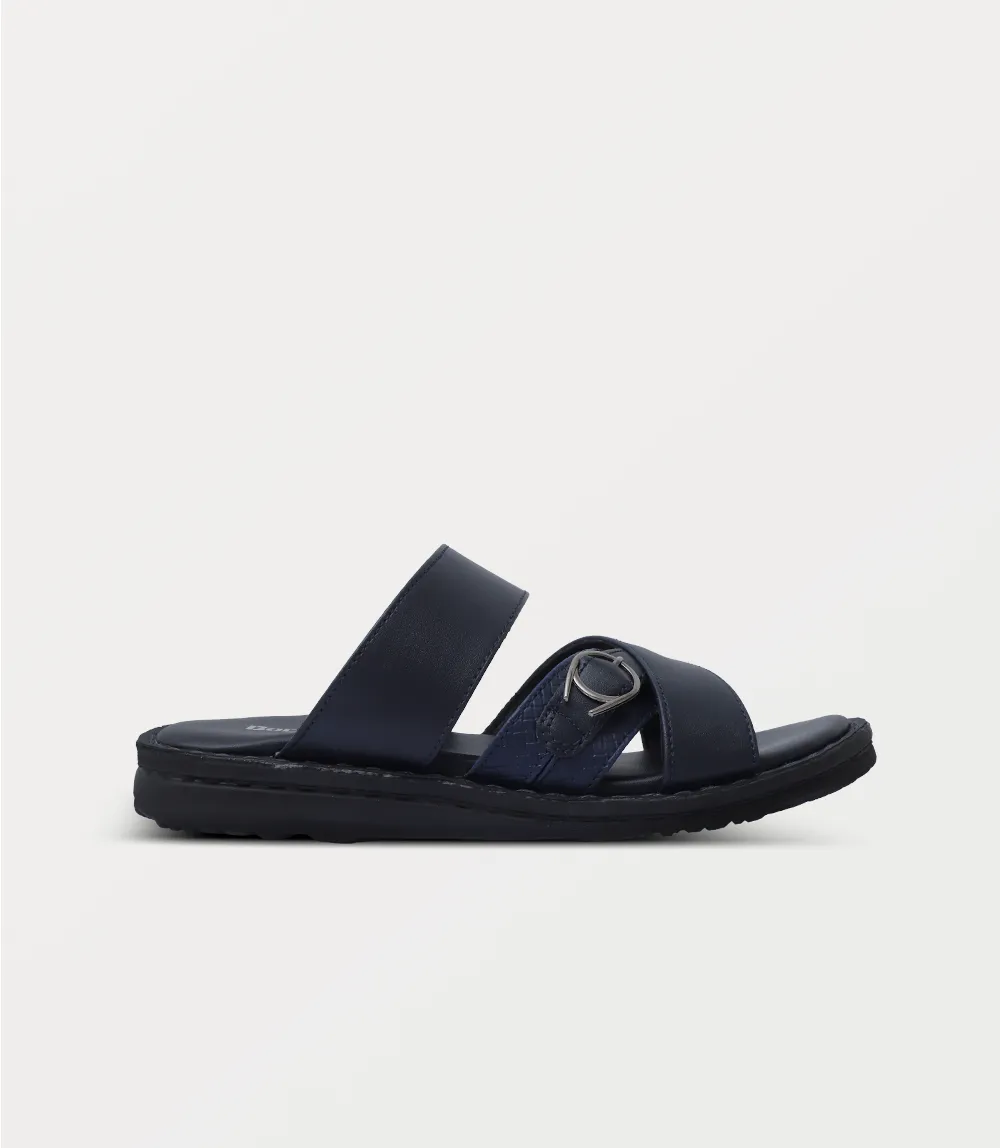 BM6849-NAVY-Men Slipper