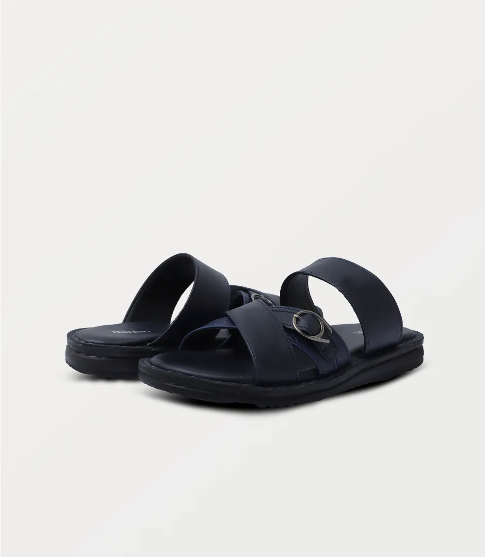 BM6849-NAVY-Men Slipper