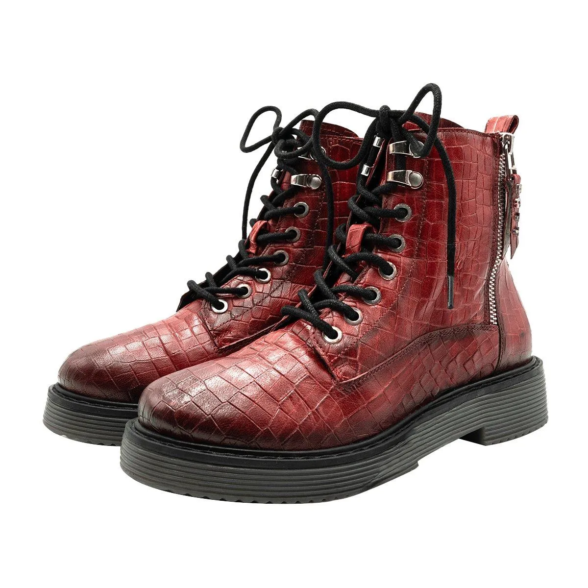 Bugatti Neria Ankle Boots Leather Red Colour For Women