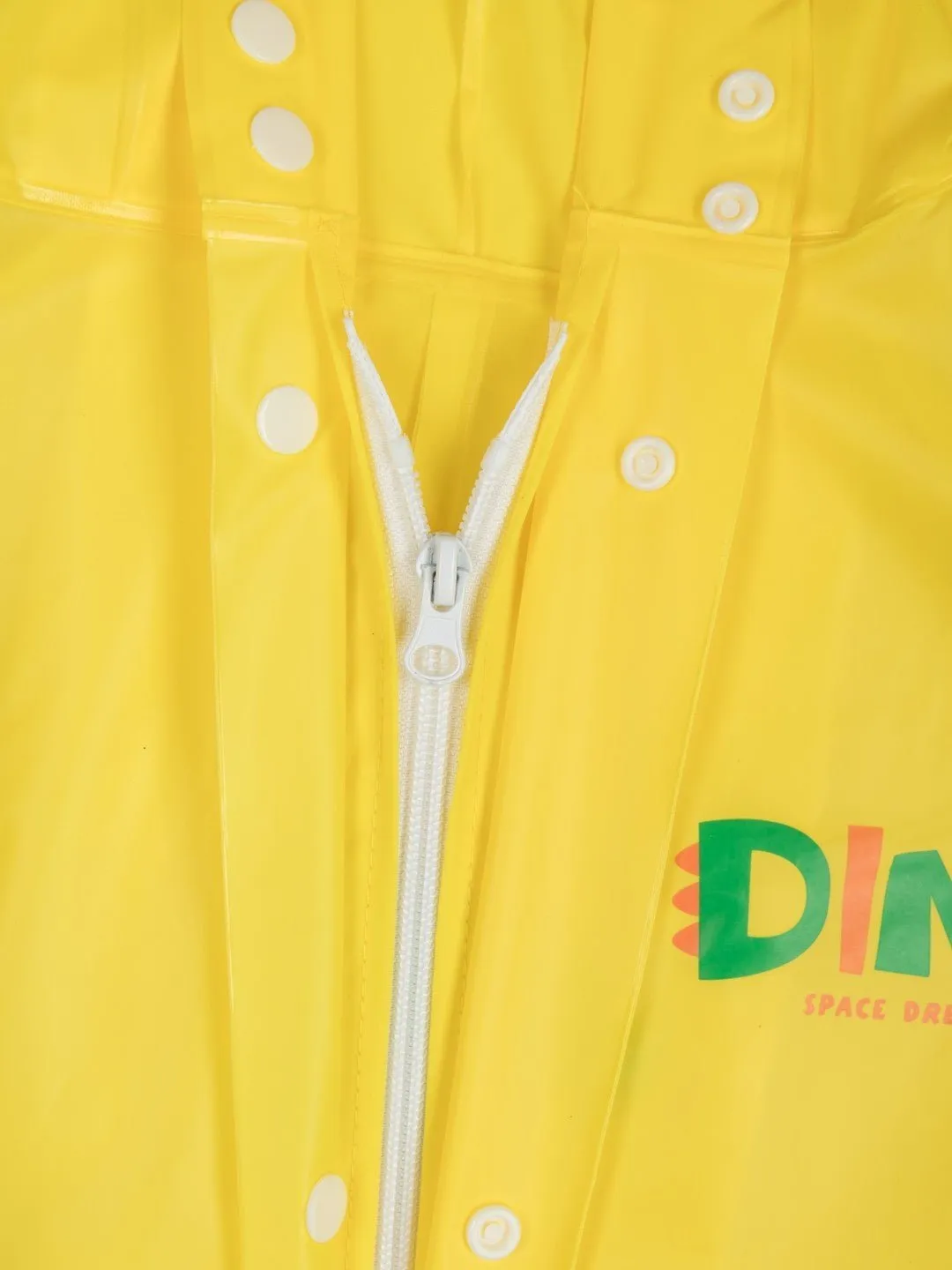 Cheerful Dinosaur-Themed Waterproof Raincoat for Boys in Vibrant Yellow