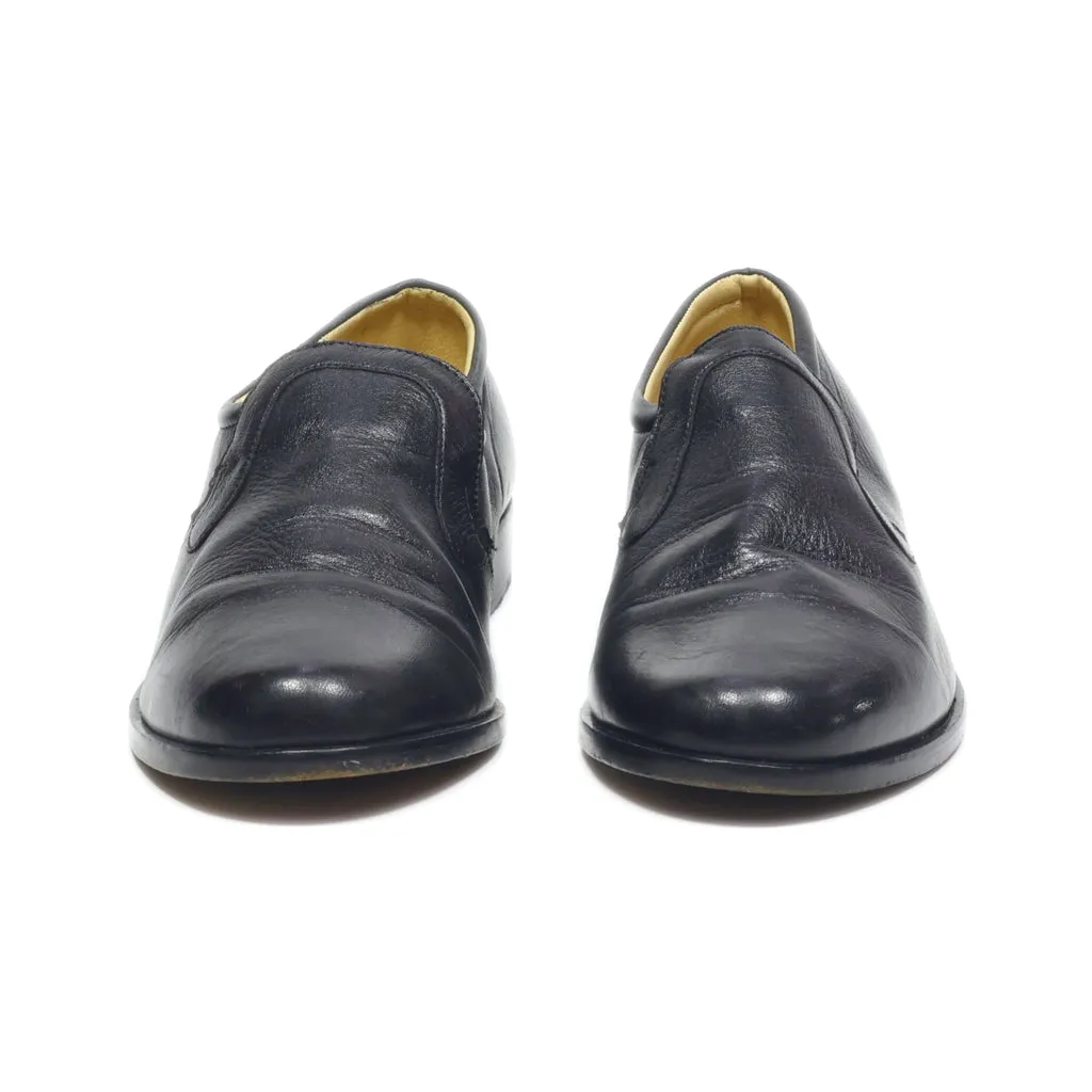 Clerget Slip Ons Leather Black Colour For Women