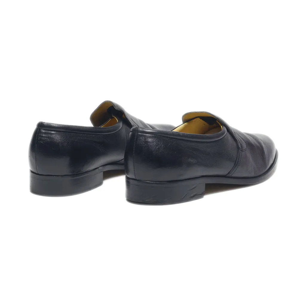 Clerget Slip Ons Leather Black Colour For Women