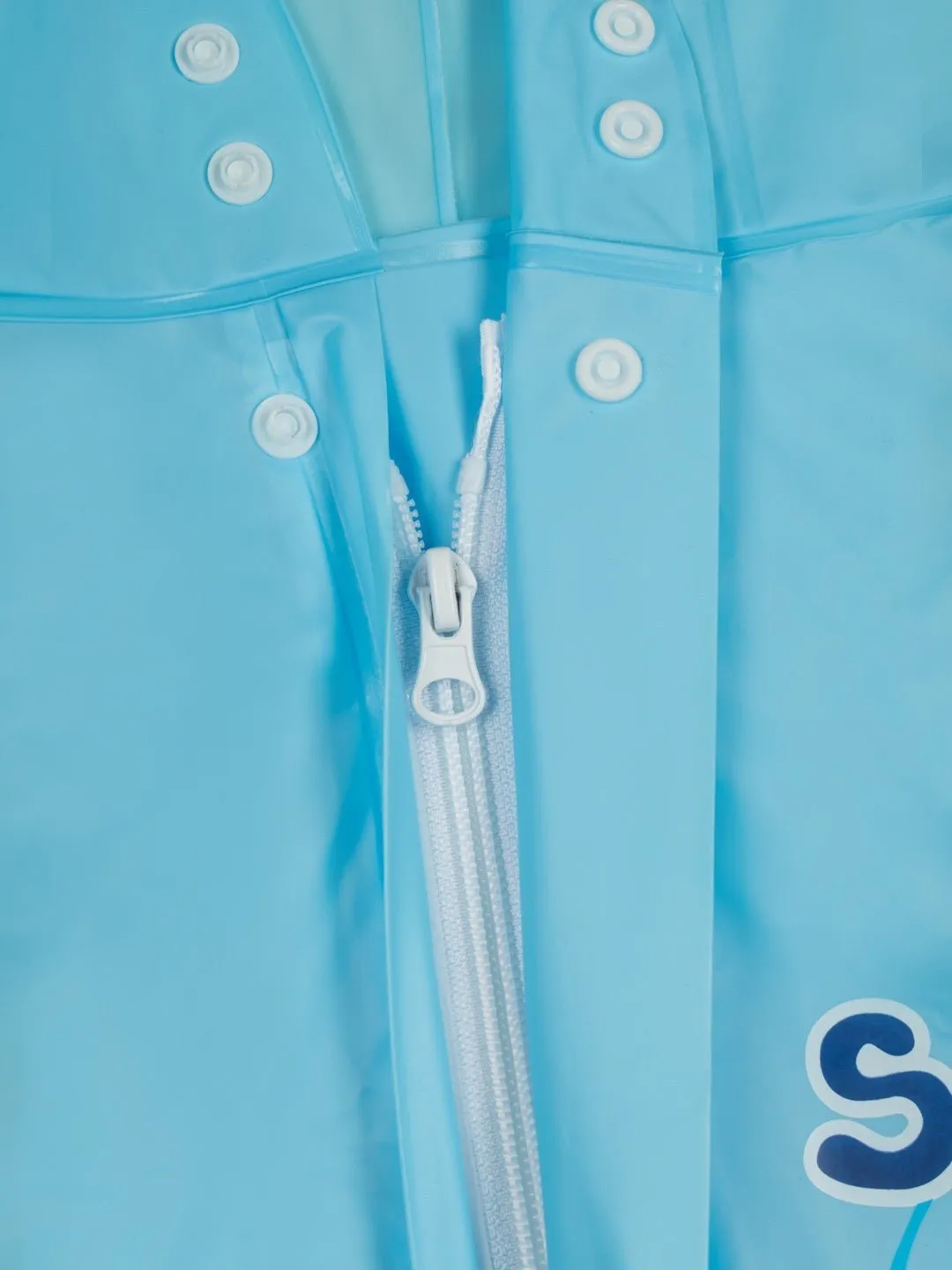 Cosmic Adventure Waterproof Raincoat for Boys in Sky Blue