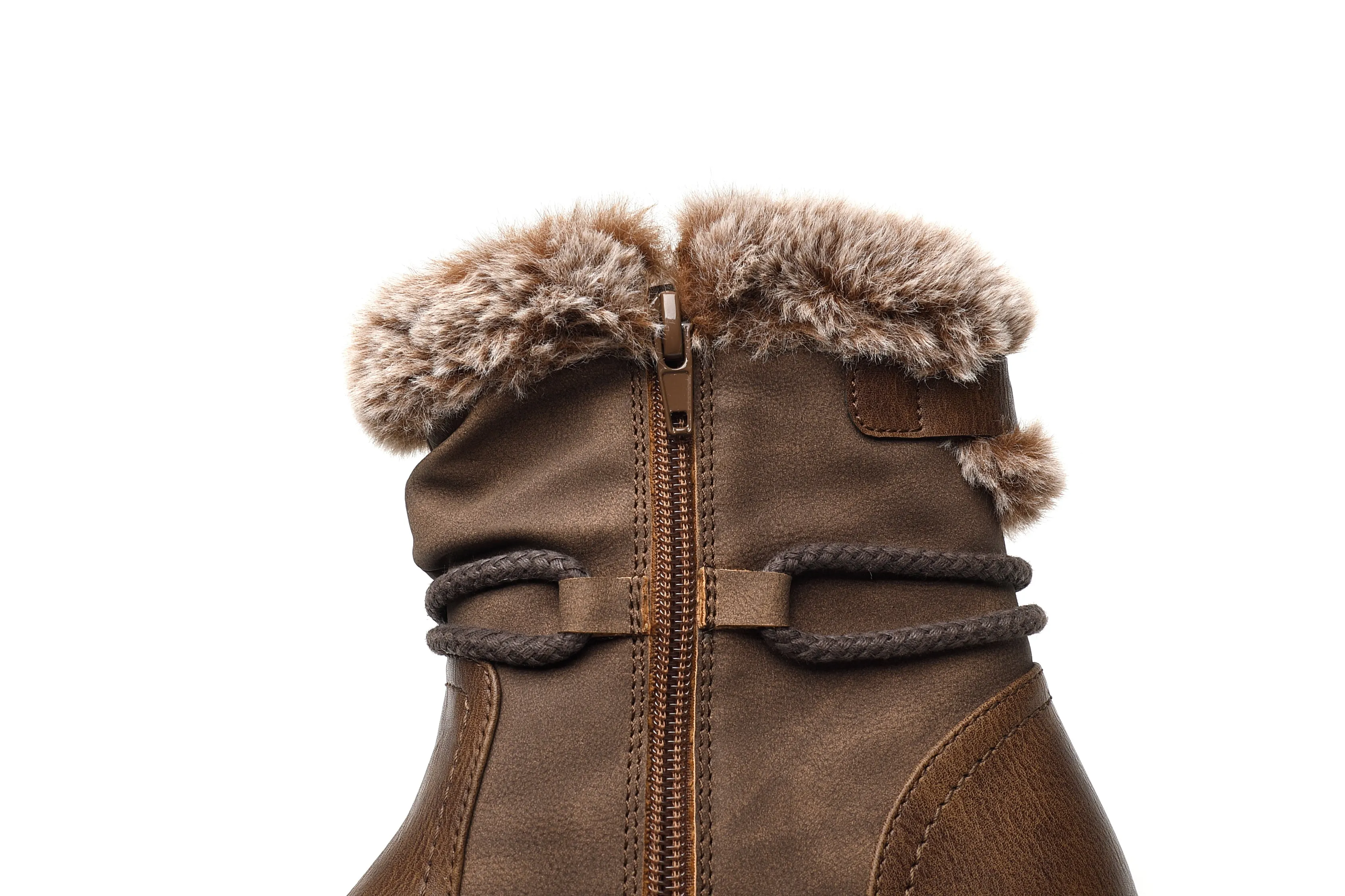 IVACHY Classic Ankle Boots- Soft Fur ankle curf- warm lining - insulated interior- slip resistant A2504