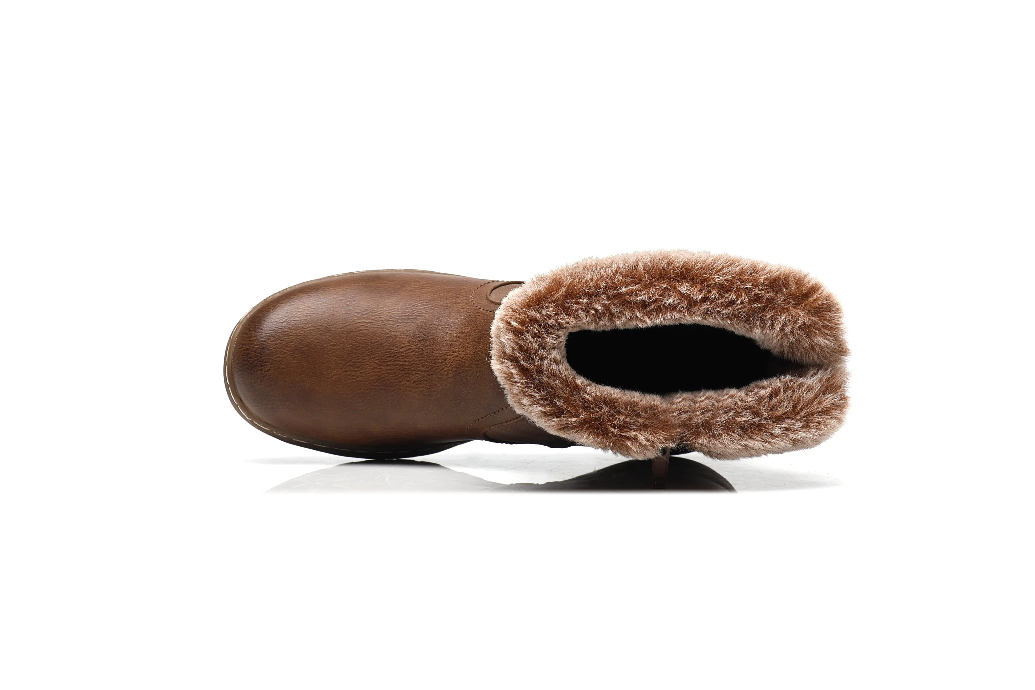IVACHY Classic Ankle Boots- Soft Fur ankle curf- warm lining - insulated interior- slip resistant A2504