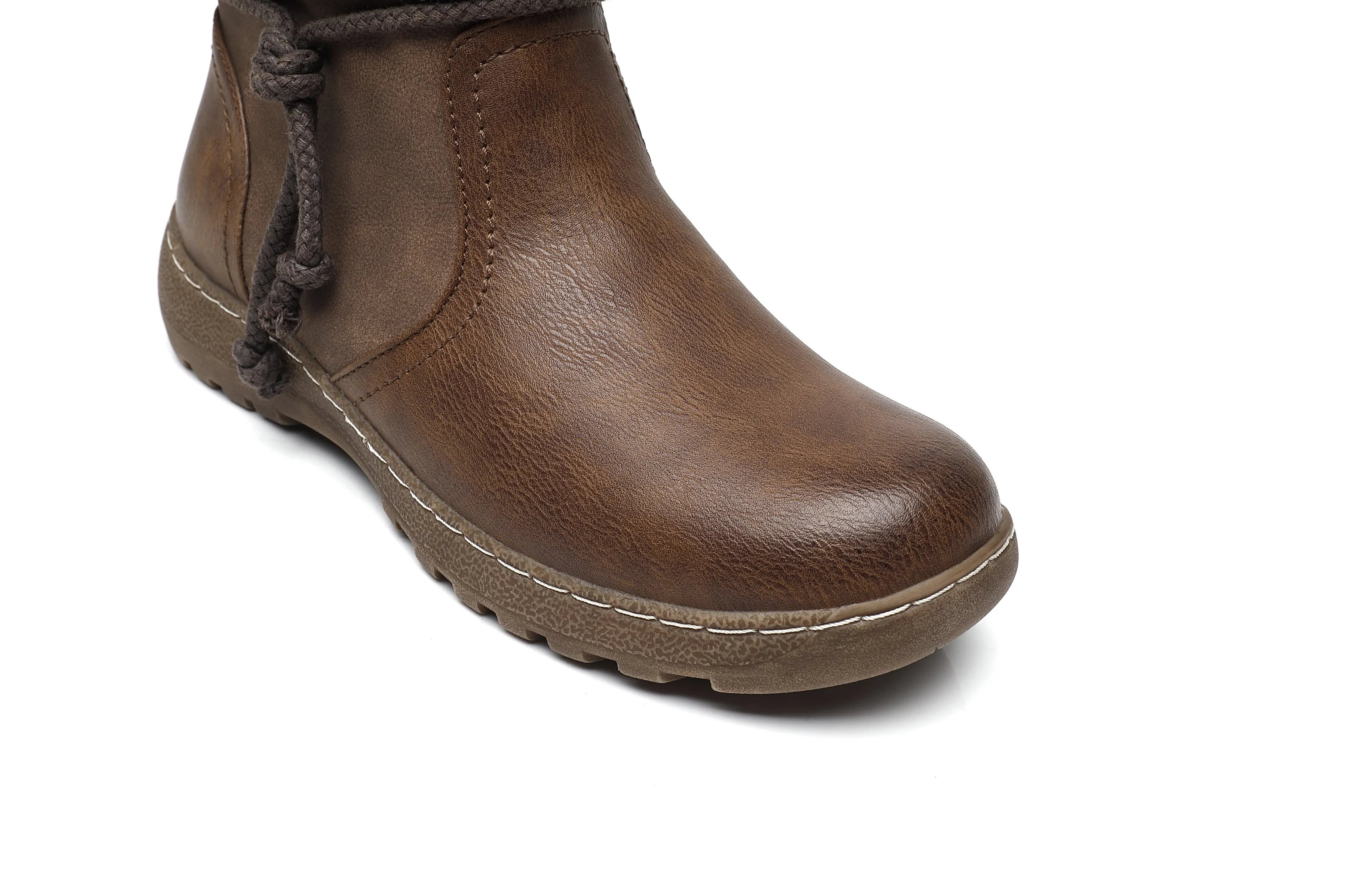 IVACHY Classic Ankle Boots- Soft Fur ankle curf- warm lining - insulated interior- slip resistant A2504