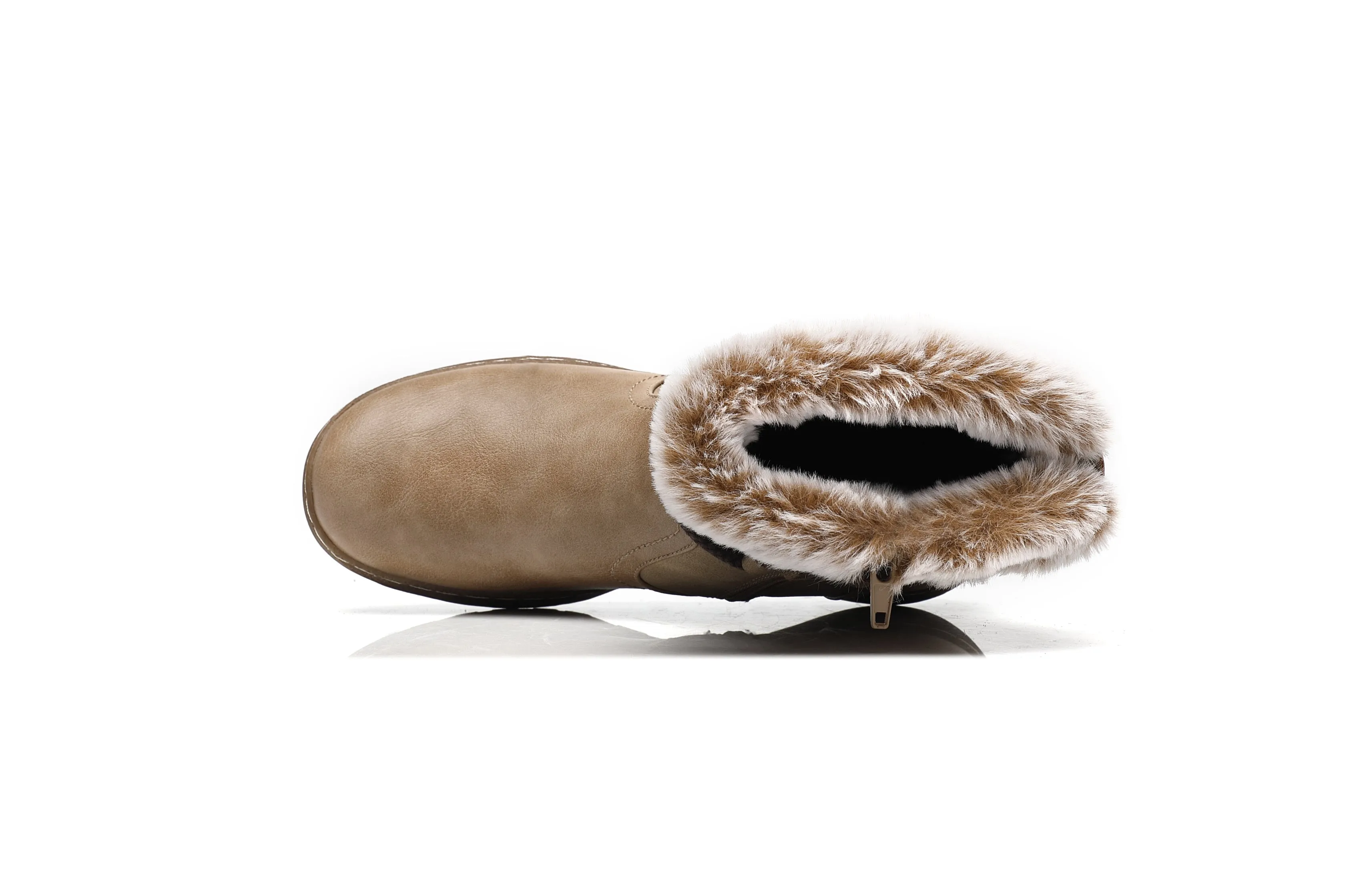 IVACHY Classic Ankle Boots- Soft Fur ankle curf- warm lining - insulated interior- slip resistant A2504