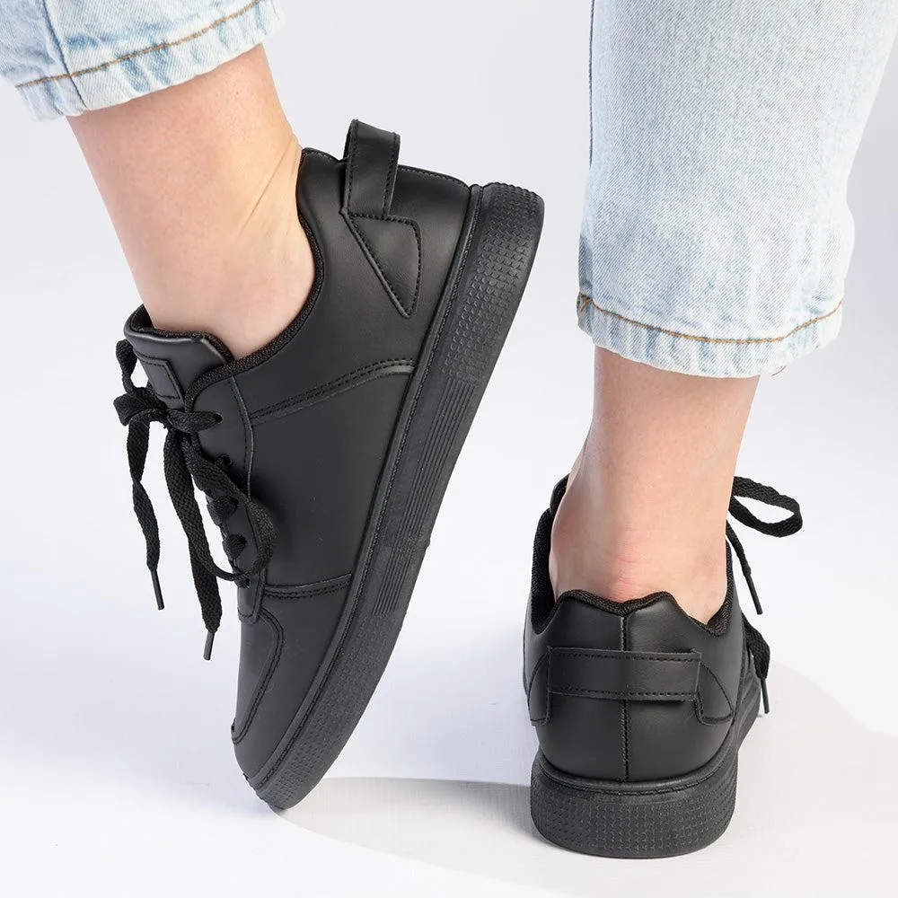 Kadima Wing Tip Sneaker - Black Mono