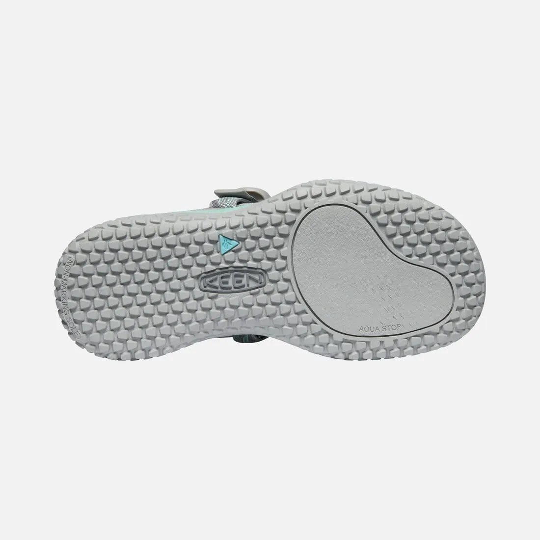 Keen Women's Solr Toe Post Sandals- Light Gray/ Ocean Wave