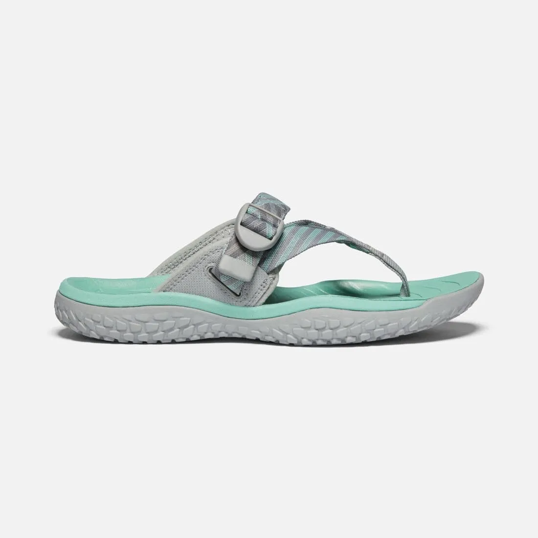 Keen Women's Solr Toe Post Sandals- Light Gray/ Ocean Wave