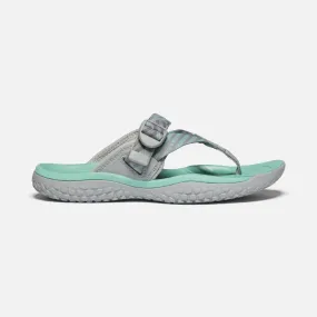 Keen Women's Solr Toe Post Sandals- Light Gray/ Ocean Wave