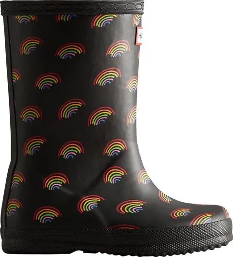 Kids First Mini Rainbow Print Rain Boots (Mini Rainbow Print)