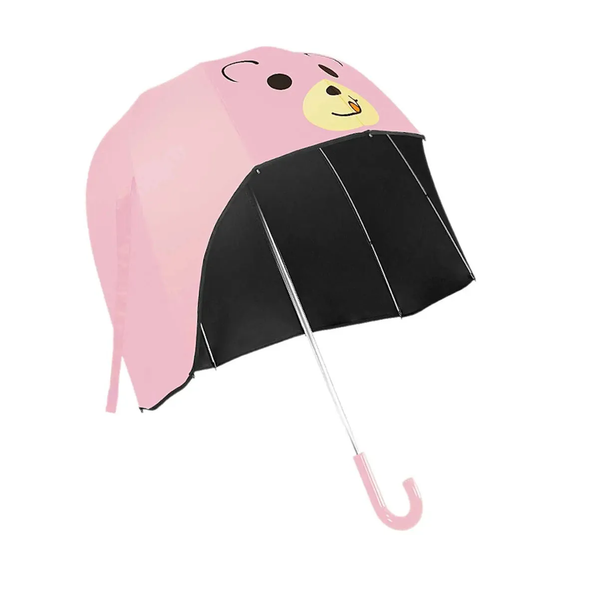 Kids Umbrella Stick Umbrella Cap Shape Cartoon Animal Children Umbrella