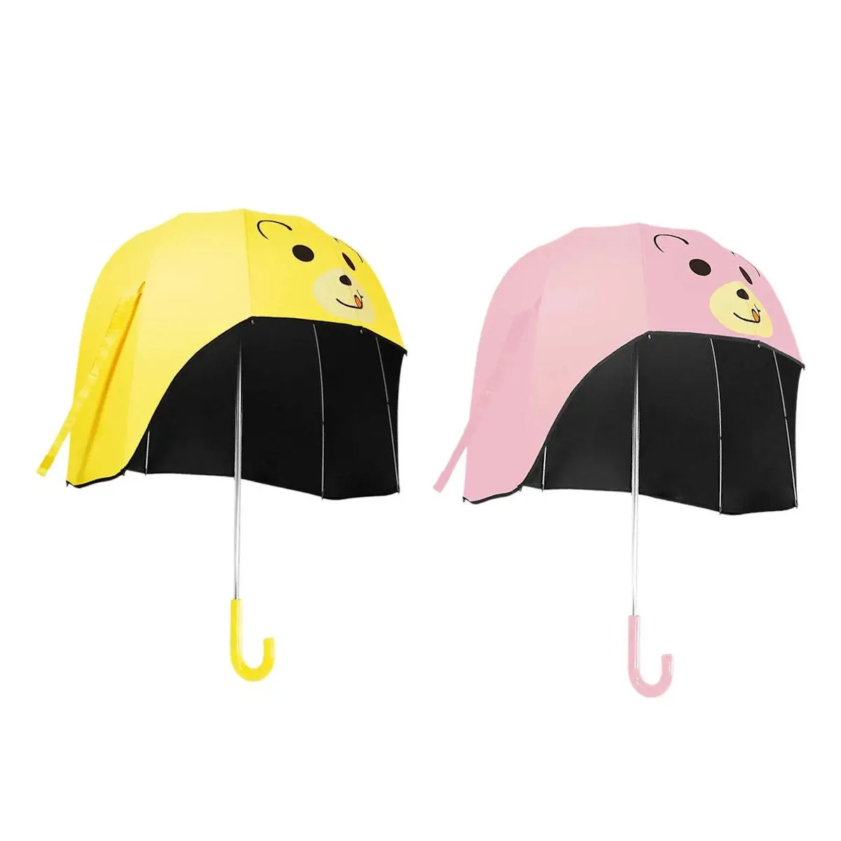 Kids Umbrella Stick Umbrella Cap Shape Cartoon Animal Children Umbrella