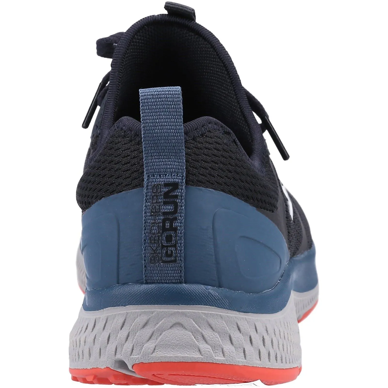 Men's Wide Fit Skechers 220102 GOrun Consistent Trainers - Black/Blue