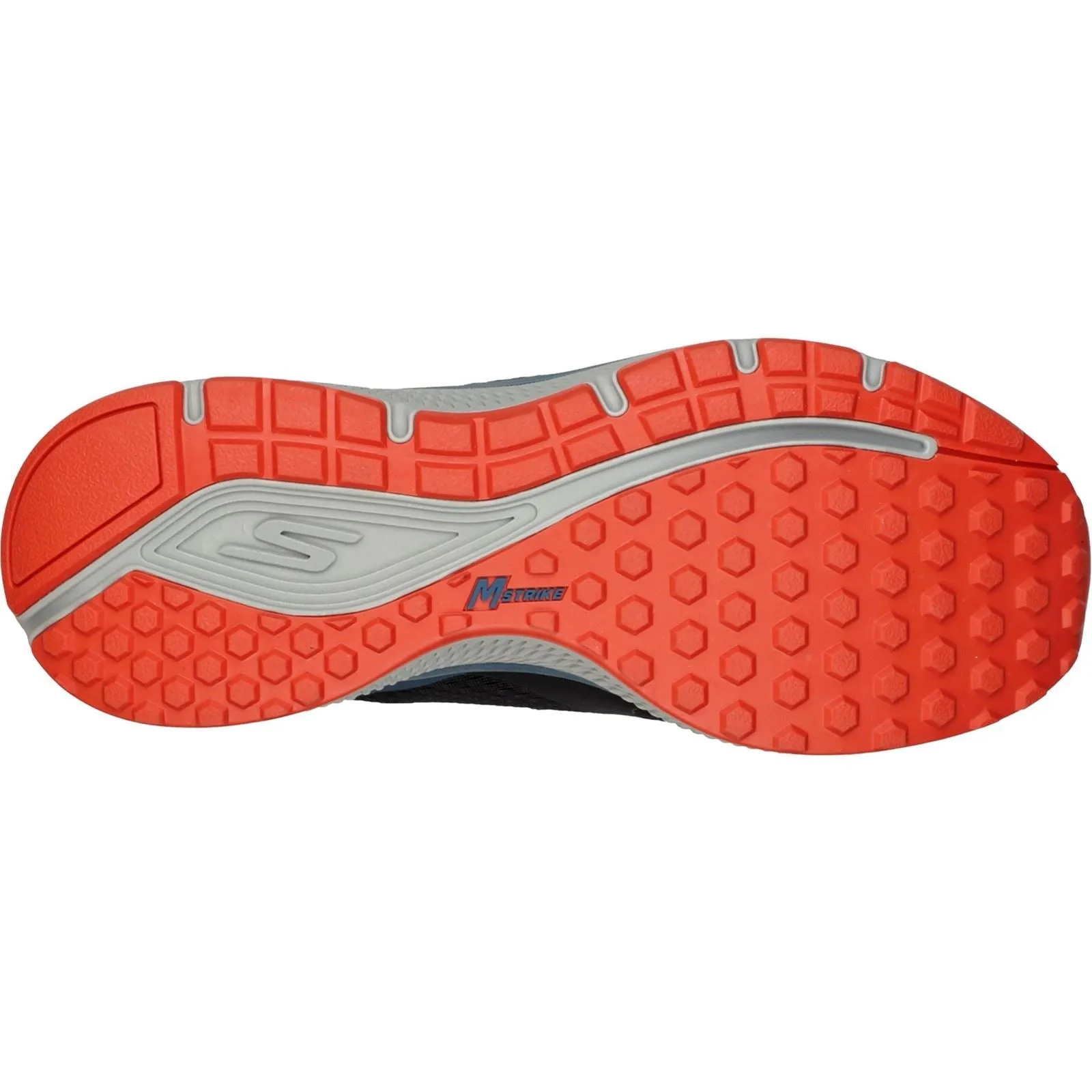Men's Wide Fit Skechers 220102 GOrun Consistent Trainers - Black/Blue