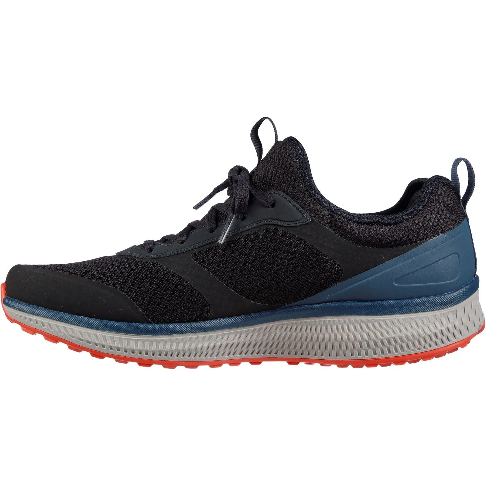 Men's Wide Fit Skechers 220102 GOrun Consistent Trainers - Black/Blue