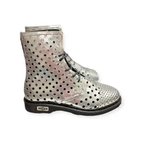 Metallic Silver Sabbath Cult Boots