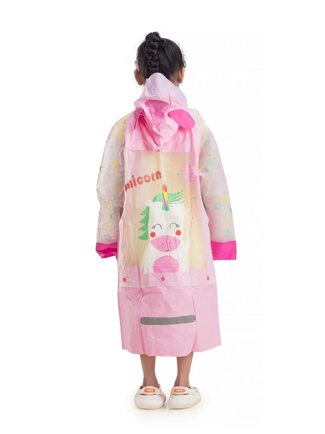Pink Magical Unicorn Raincoat for Girls