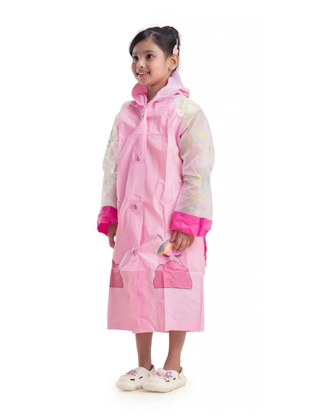 Pink Magical Unicorn Raincoat for Girls