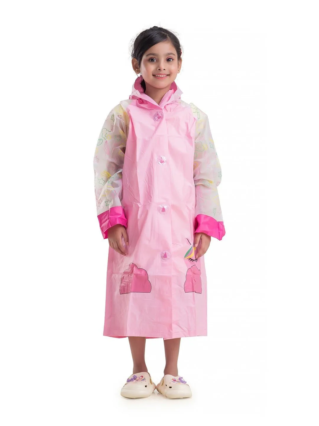 Pink Magical Unicorn Raincoat for Girls