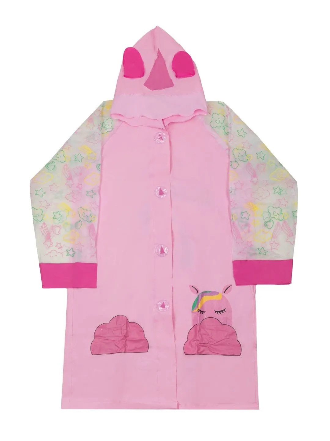 Pink Magical Unicorn Raincoat for Girls