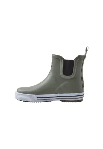 Reima Ankles Waterproof Low Cut Rain Boots Outdoor Rubber Boot for Kids, Greyish Green, 10/10.5 Toddler