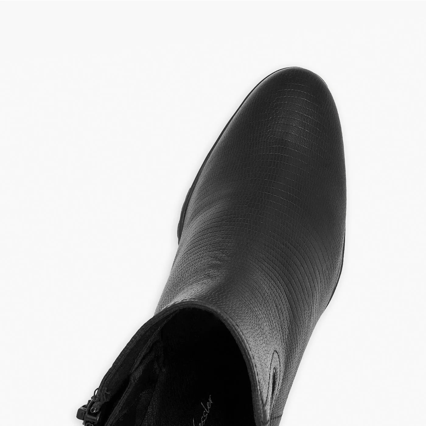 Textured High Ankle Boots