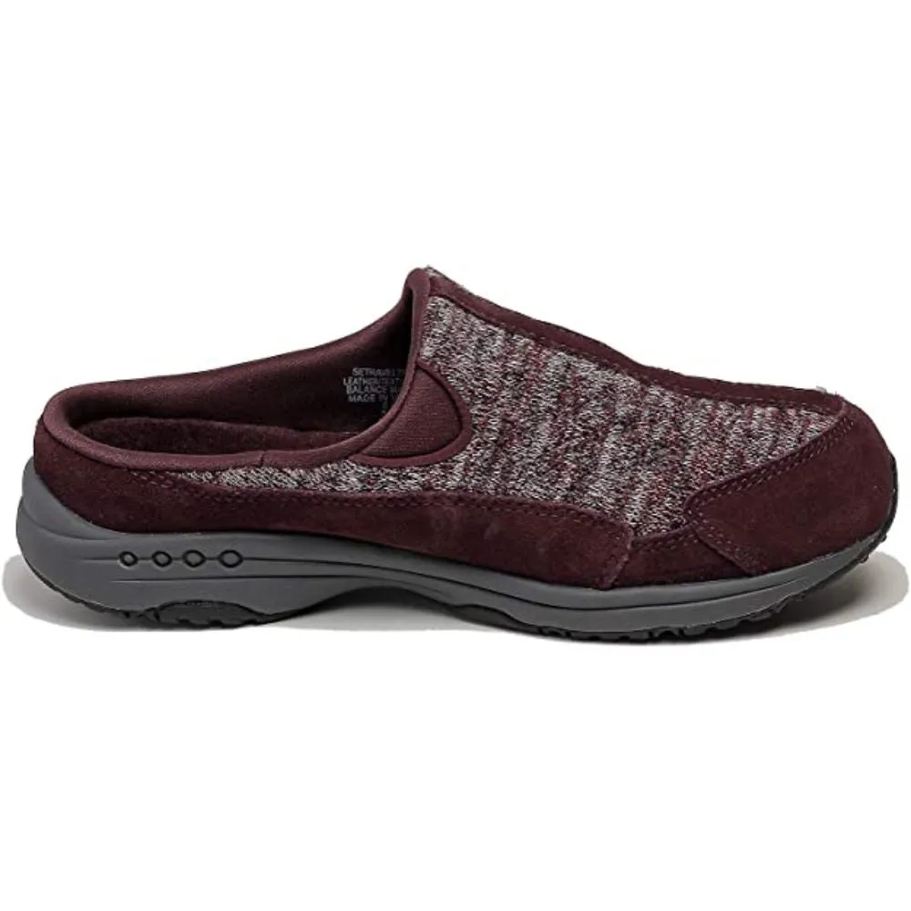 Traveltime 600 Dark Red 600 Fabric Easy Spirit Clog Mule