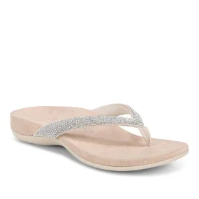 Vionic Women's Dillon Shine Flip Flops- Cream