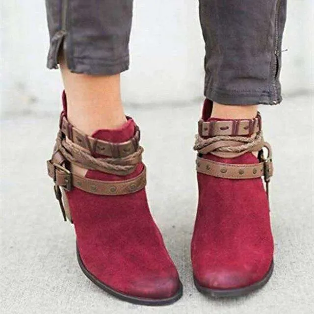Women Fashion Casual Leather Boots