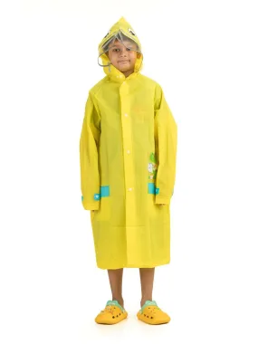 Yellow Playful Crocodile Raincoat for boys