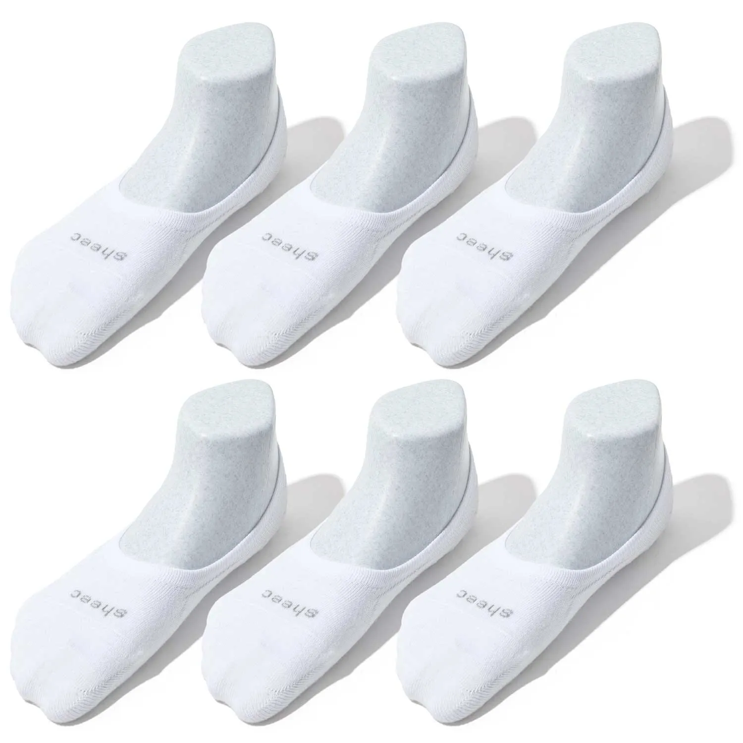 Youth Mid-cut Casual No Show Socks | Super Soft Modal / 6 Pair Bundle Packs | Non-slip Guaranteed (Discontinued)