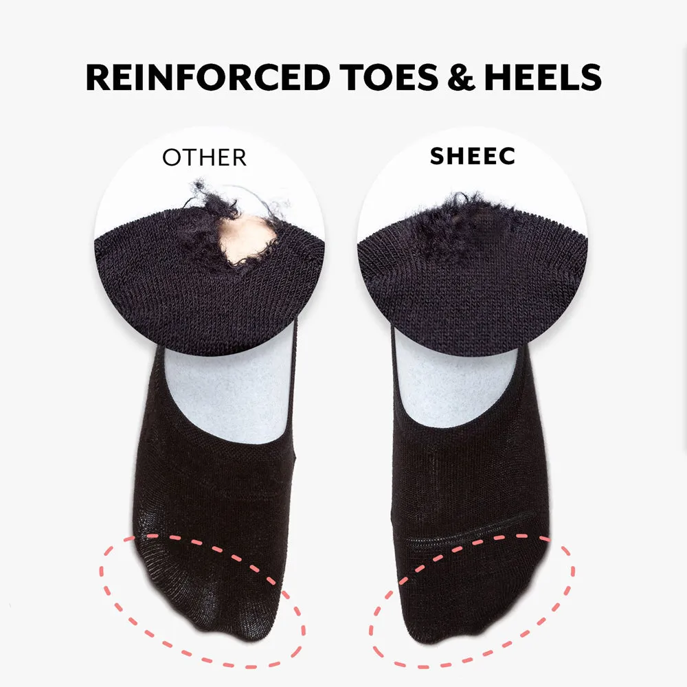 Youth Mid-cut Casual No Show Socks | Super Soft Modal / 6 Pair Bundle Packs | Non-slip Guaranteed (Discontinued)
