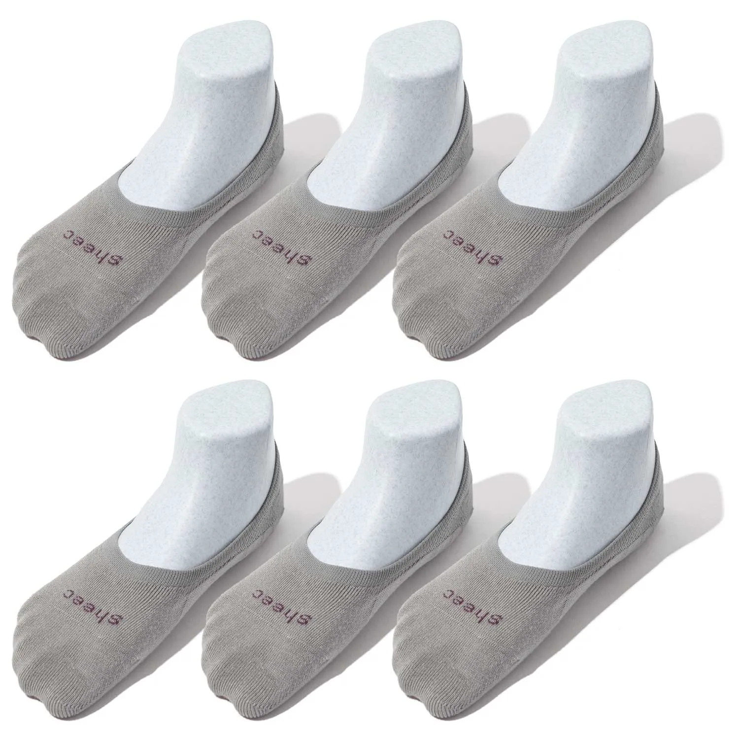 Youth Mid-cut Casual No Show Socks | Super Soft Modal / 6 Pair Bundle Packs | Non-slip Guaranteed (Discontinued)