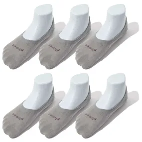 Youth Mid-cut Casual No Show Socks | Super Soft Modal / 6 Pair Bundle Packs | Non-slip Guaranteed (Discontinued)
