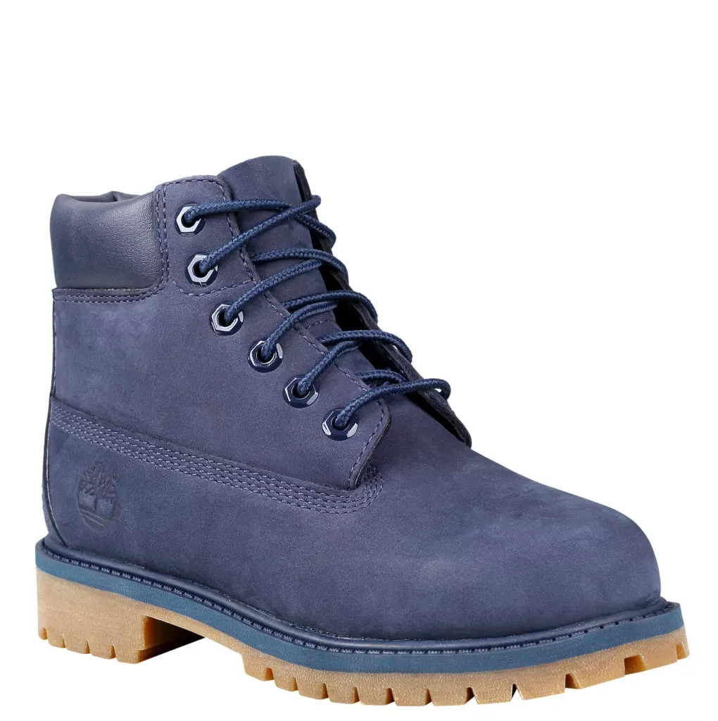 Youth Timberland Premium 6-Inch Waterproof Boots - Blue Nubuck