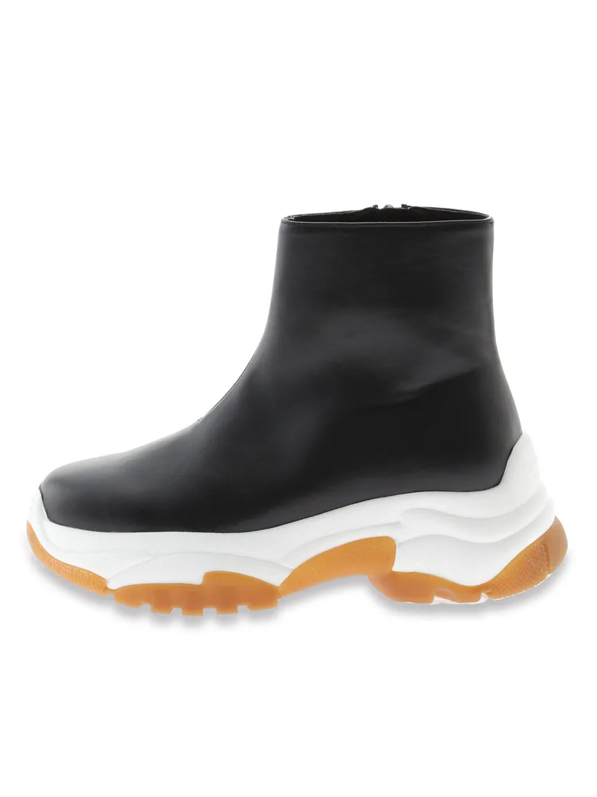 Zip up Sneaker Soles High Top Ankle Boots