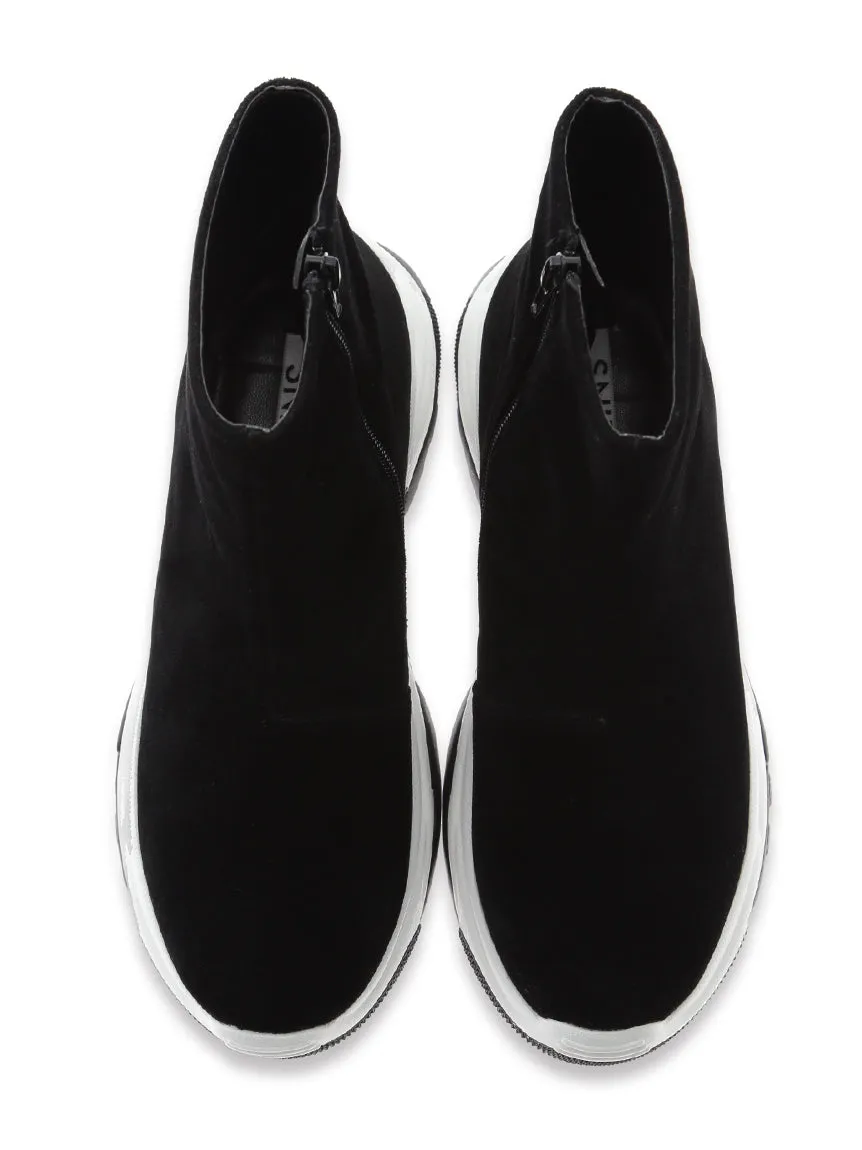Zip up Sneaker Soles High Top Ankle Boots